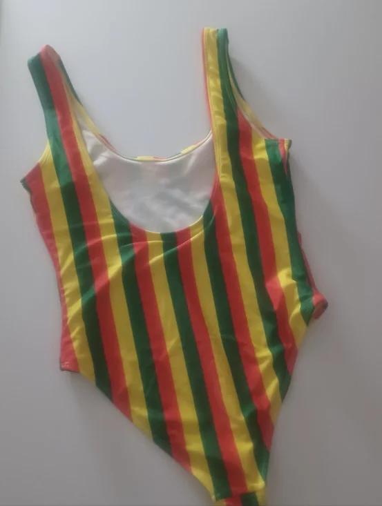 Disney 1pc Swimsuit Mickey Mouse Rasta Reggae Print Sz S - Picture 3 of 5